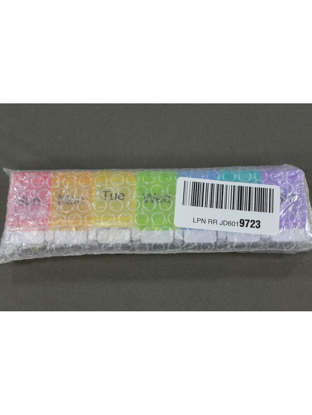 AUVON 7-Day Weekly Pill Organizer - Rainbow Medication Box